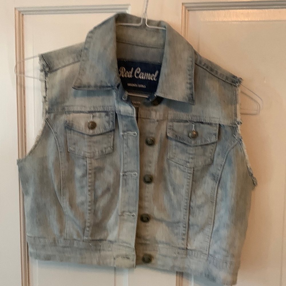 Red Camel denim sleeveless jacket